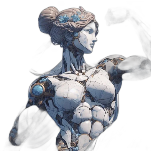 robot, dress, concept art, fantasy art transparent PNG cut-out