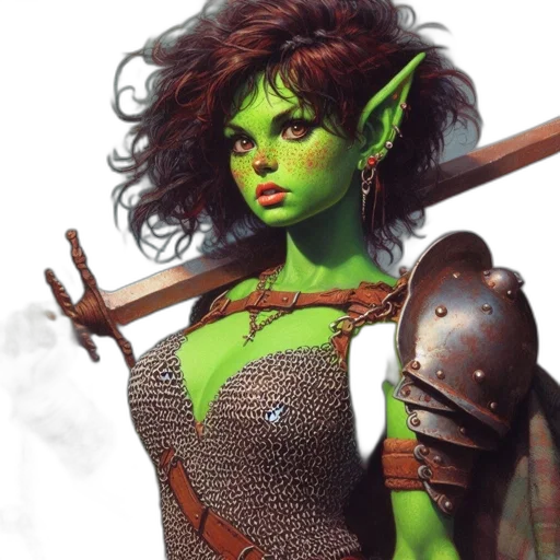 fantasy art, concept art, comic book art, photorealistic transparent PNG cut-out