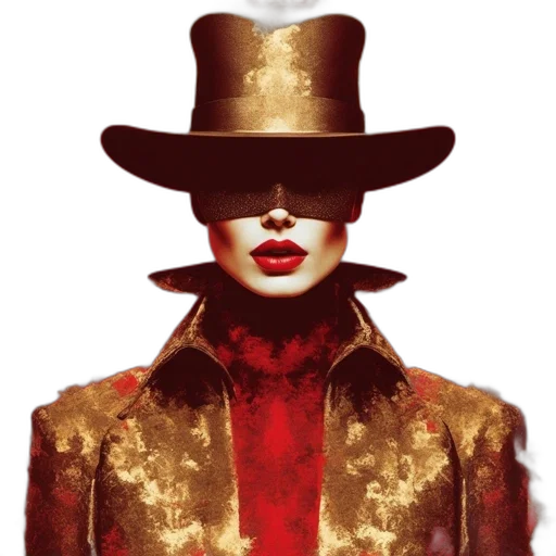 hat, crown, mask, jacket transparent PNG cut-out