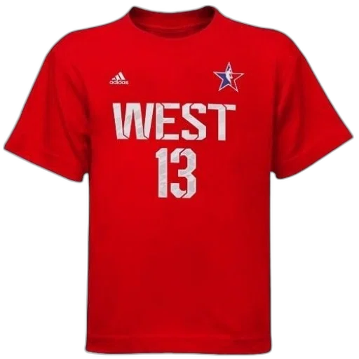 red, t-shirt, name, west transparent PNG cut-out
