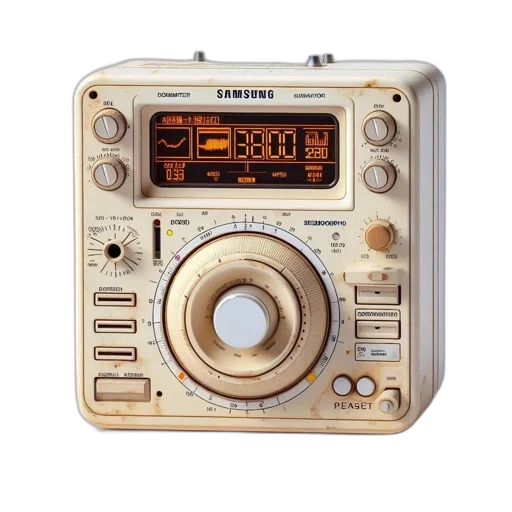 vintage-looking, samsung, device, beige transparent PNG cut-out
