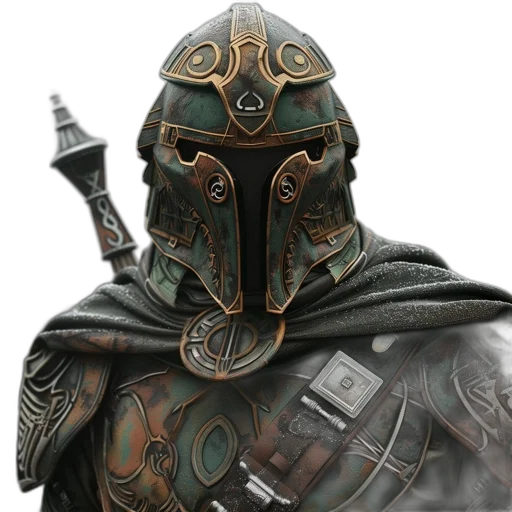 mask, staff, sword, robot transparent PNG cut-out