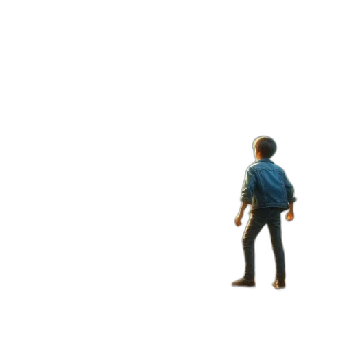 robot, jacket, weapon, staff transparent PNG cut-out