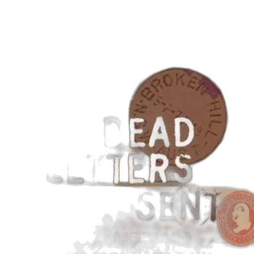 3d render, dead, letters, sent transparent PNG cut-out