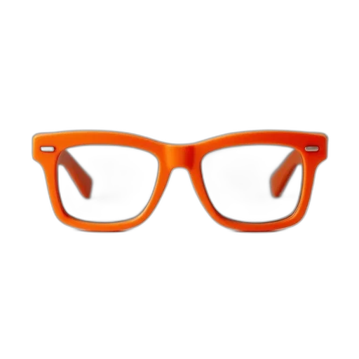 3d render, orange, pradate, plastic transparent PNG cut-out