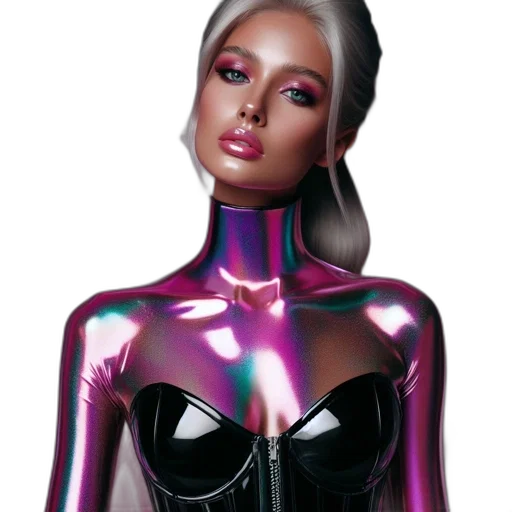 jewelry, robot, dress, cyberpunk transparent PNG cut-out