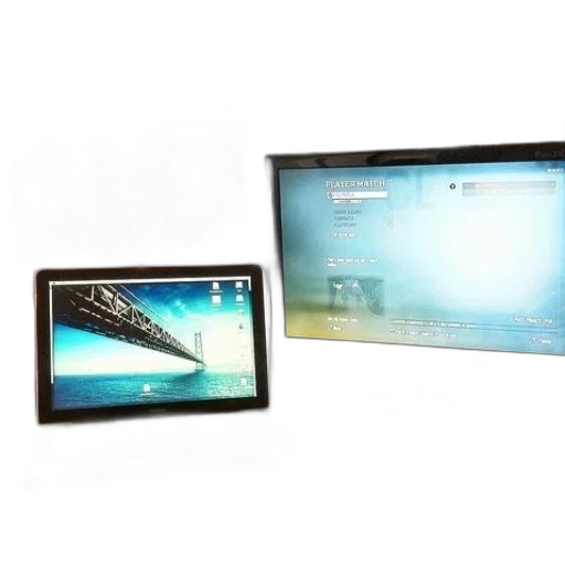 laptop, bridge, screen, sits transparent PNG cut-out