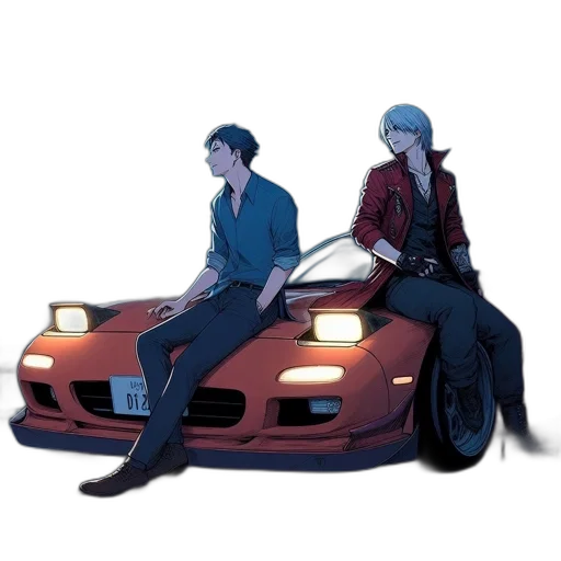 car, jacket, concept art, anime transparent PNG cut-out