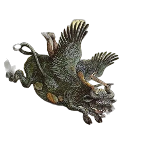 dragon, creature, animal, staff transparent PNG cut-out