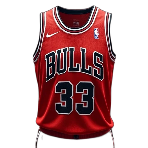 3d render, chicago, bulls, jersey transparent PNG cut-out