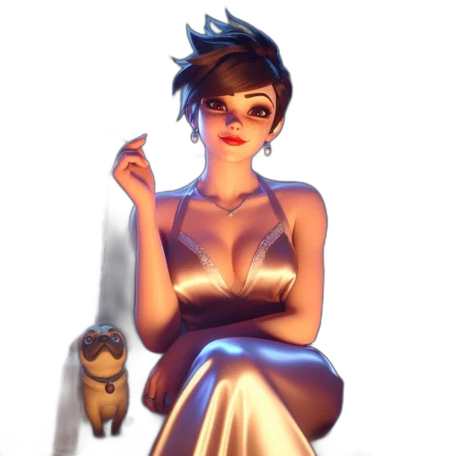 dress, staff, jewelry, weapon transparent PNG cut-out
