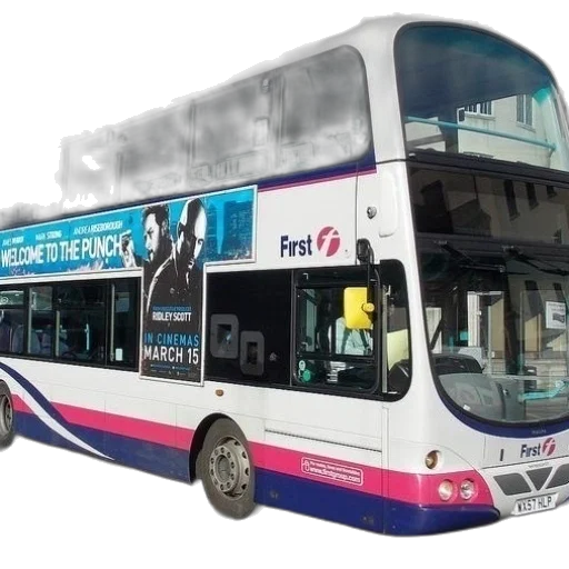 photorealistic, 3d render, concept art, double-decker transparent PNG cut-out