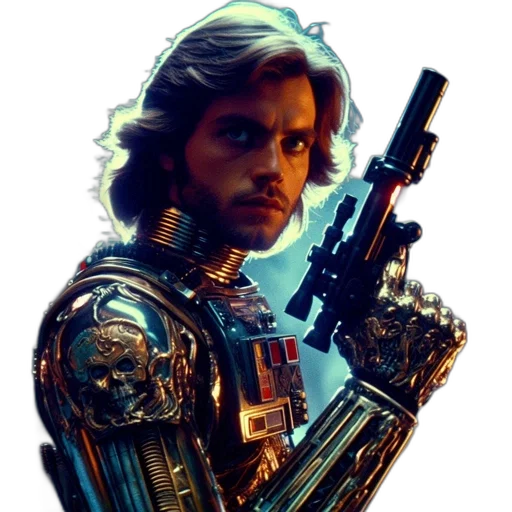 robot, weapon, jacket, concept art transparent PNG cut-out