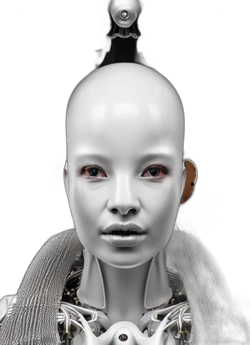 robot, face, mask, creature transparent PNG cut-out
