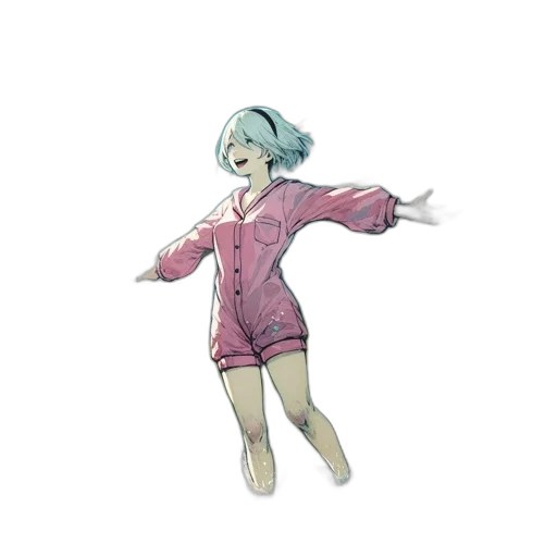 jacket, creature, dress, staff transparent PNG cut-out