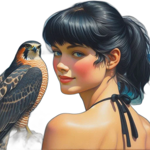 face, jewelry, fantasy art, photorealistic transparent PNG cut-out