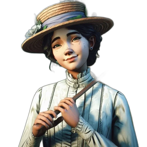 staff, hat, face, jewelry transparent PNG cut-out