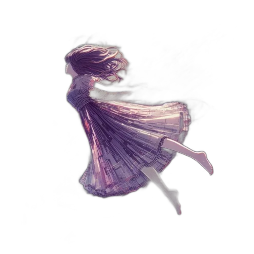 dress, creature, hair, flower transparent PNG cut-out
