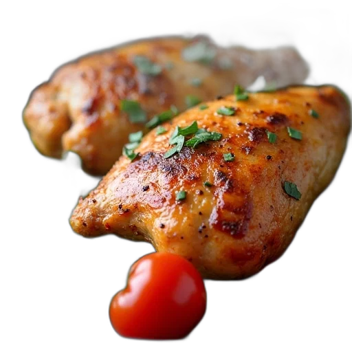 food, photorealistic, 3d render, chicken transparent PNG cut-out