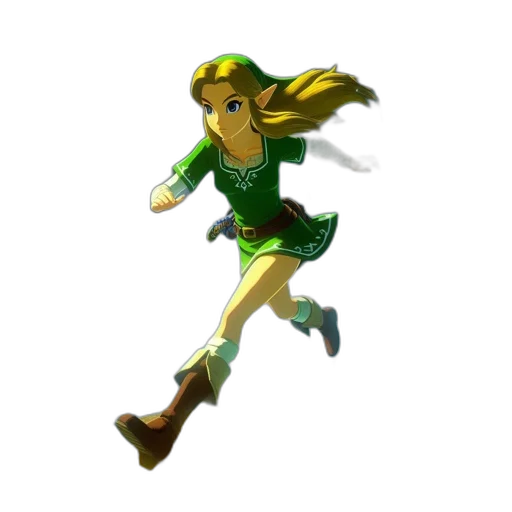 dress, staff, shoes, hair transparent PNG cut-out