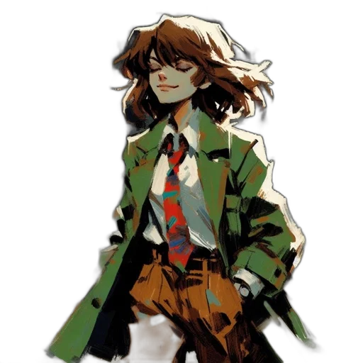 jacket, staff, hat, dress transparent PNG cut-out