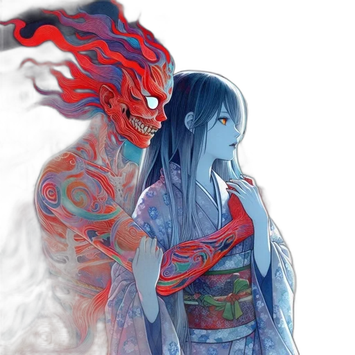 dragon, dress, mask, fantasy art transparent PNG cut-out