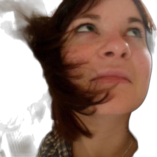 hair, face, creature, staff transparent PNG cut-out