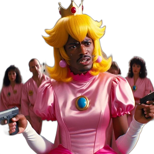 weapon, staff, crown, dress transparent PNG cut-out