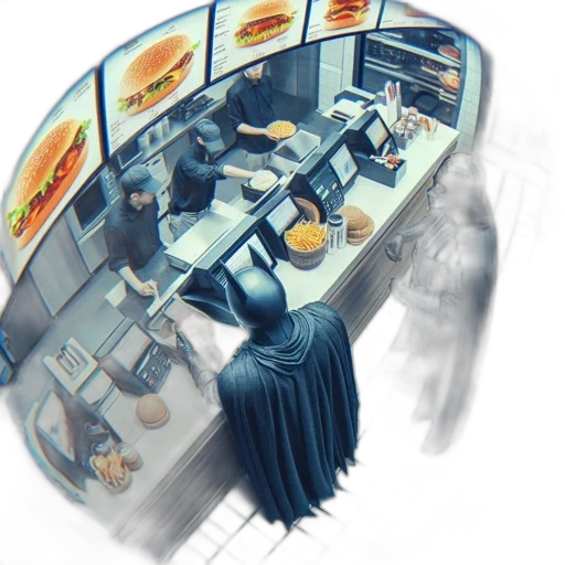 staff, food, robot, dress transparent PNG cut-out