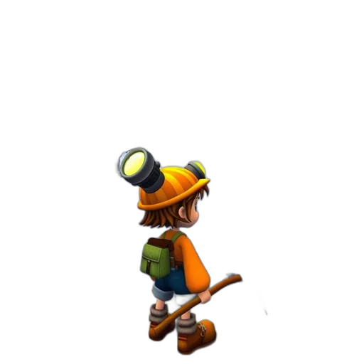 staff, hat, robot, weapon transparent PNG cut-out