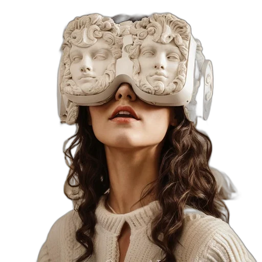 mask, face, 3d render, woman transparent PNG cut-out