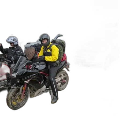 jacket, motorcyclists, wearing, helmets transparent PNG cut-out