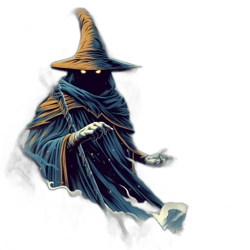mask, staff, hat, creature transparent PNG cut-out