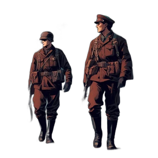 jacket, staff, concept art, 3d render transparent PNG cut-out