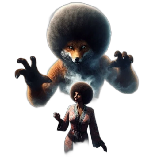 creature, staff, animal, hair transparent PNG cut-out