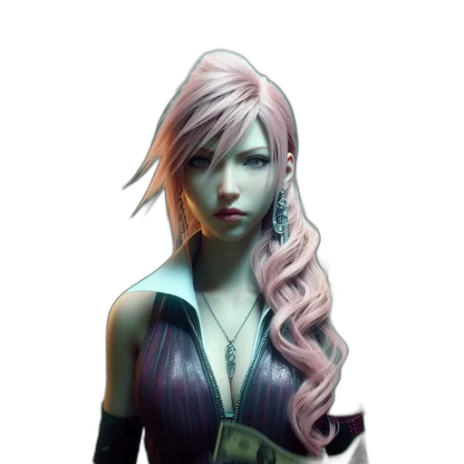 face, staff, dress, fantasy art transparent PNG cut-out