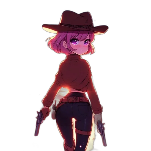weapon, staff, hat, jacket transparent PNG cut-out