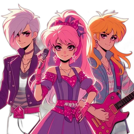 anime, cartoon, concept art, vaporwave transparent PNG cut-out