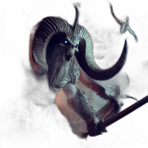 dragon, mask, creature, staff transparent PNG cut-out