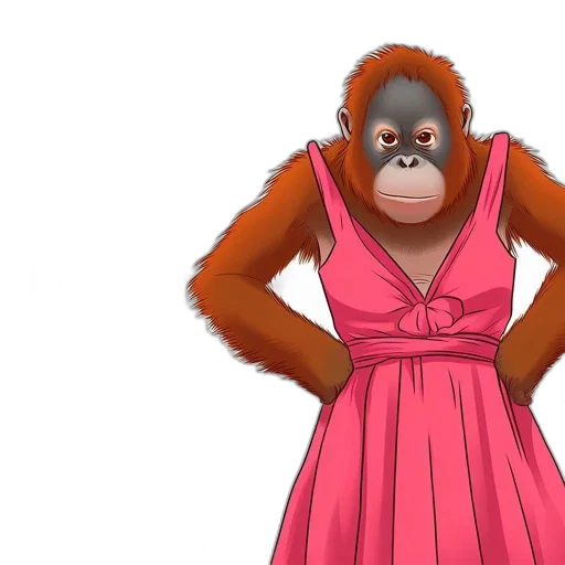 dress, animal, concept art, 3d render transparent PNG cut-out