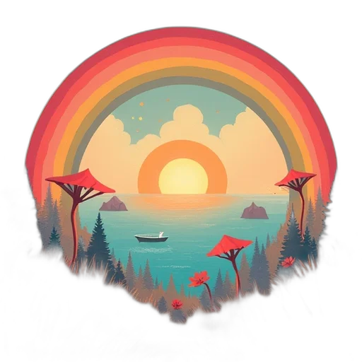 umbrella, hat, concept art, fantasy art transparent PNG cut-out