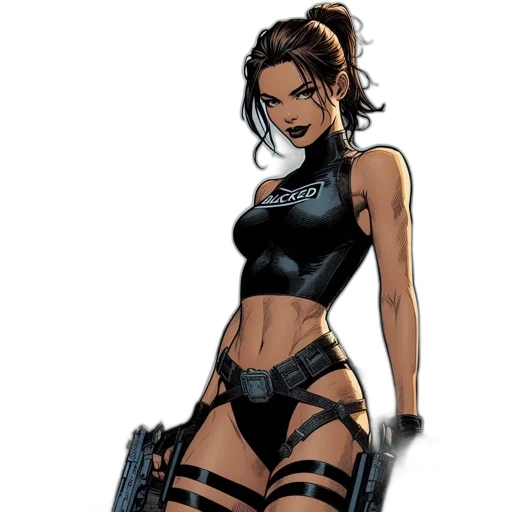 comic book art, concept art, cyberpunk, cartoon transparent PNG cut-out