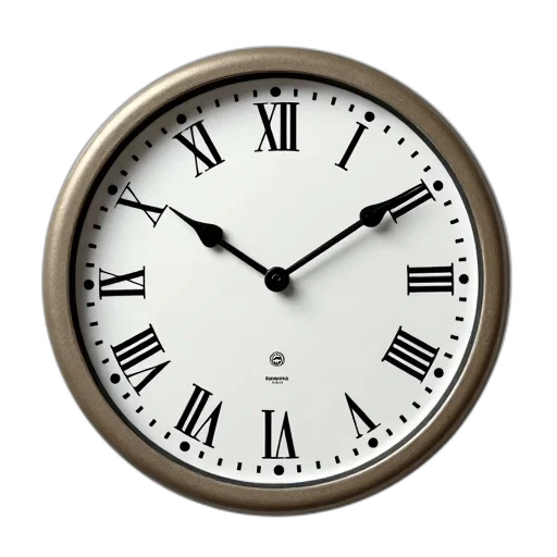 3d render, photorealistic, vintage-style, clock transparent PNG cut-out
