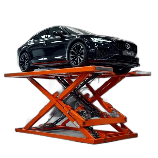 car, 3d render, hydraulic, scissor transparent PNG cut-out