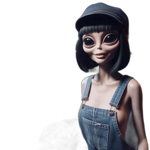 dress, robot, hat, concept art transparent PNG cut-out