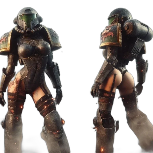 robot, concept art, 3d render, cyberpunk transparent PNG cut-out