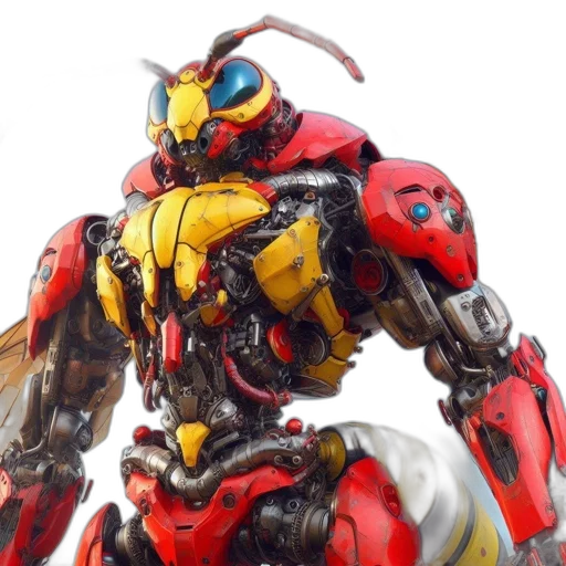 robot, weapon, 3d render, concept art transparent PNG cut-out