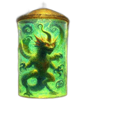 dragon, jewelry, bottle, staff transparent PNG cut-out