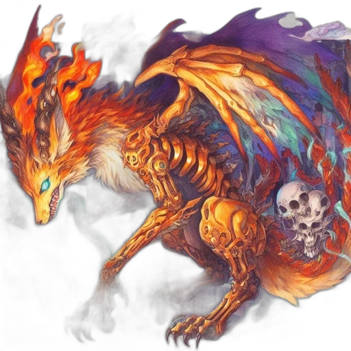 dragon, creature, animal, staff transparent PNG cut-out