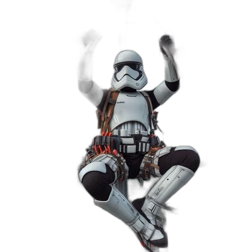robot, weapon, staff, mask transparent PNG cut-out